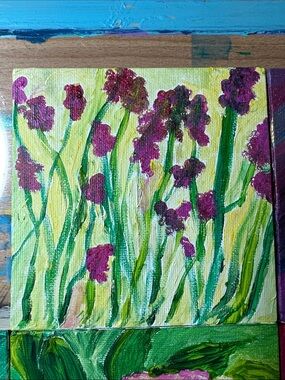 Purple Floral Canvas Art